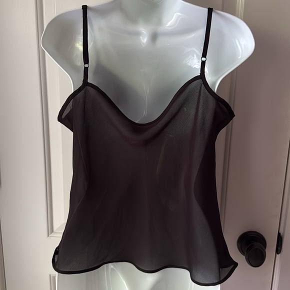 Black sheer camisole Great for under a low cut top - Picture 5 of 6